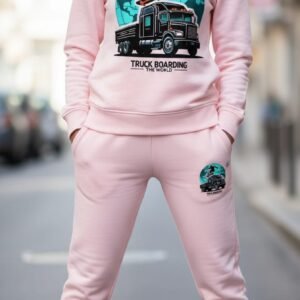 Truck Boarding The World Pink Tracksuit