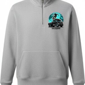 Grey Half Zip Hoodie